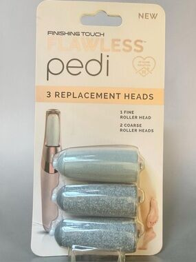 New Finishing Touch Flawless Pedi Replacement Heads 1 Fine 2 Coarse Pedicure